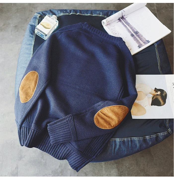 Pull Homme Laine Épais Col Rond - Oversize Streetwear Automne Hiver