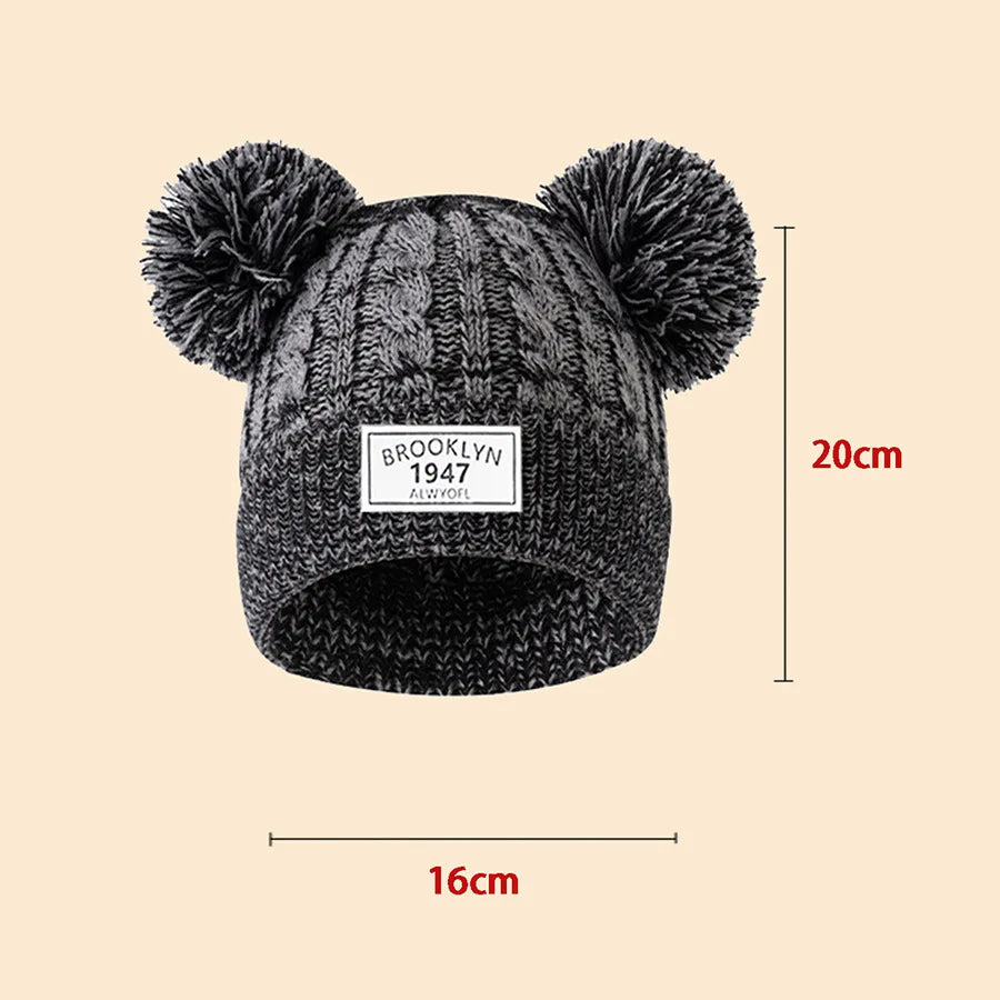 Ensemble Hiver Enfant 3 Pièces - Bonnet Écharpe Gants Tricotés 3-12 Ans