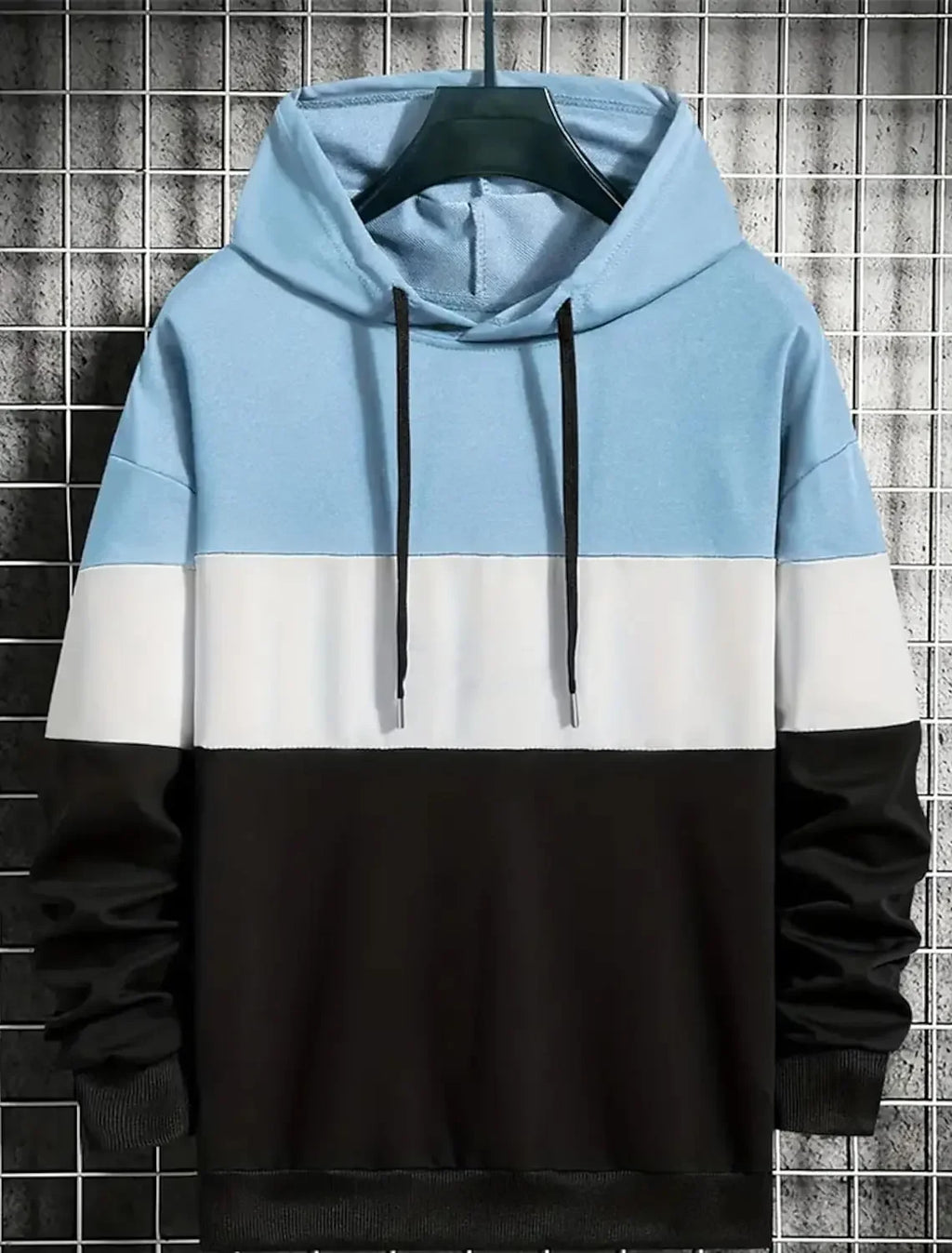 Sweat à Capuche Homme 3D Color Block - Pull Oversize Automne Hiver